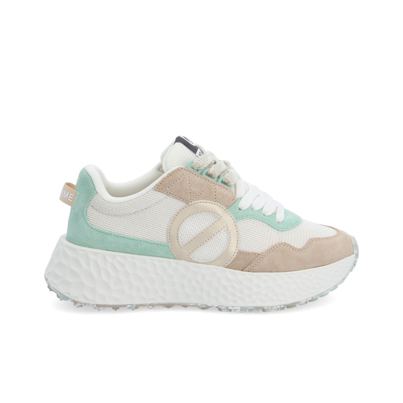 CARTER JOGGER W - SUEDE/KNIT/SUED - BEIGE/BLANC CASSE/VERT